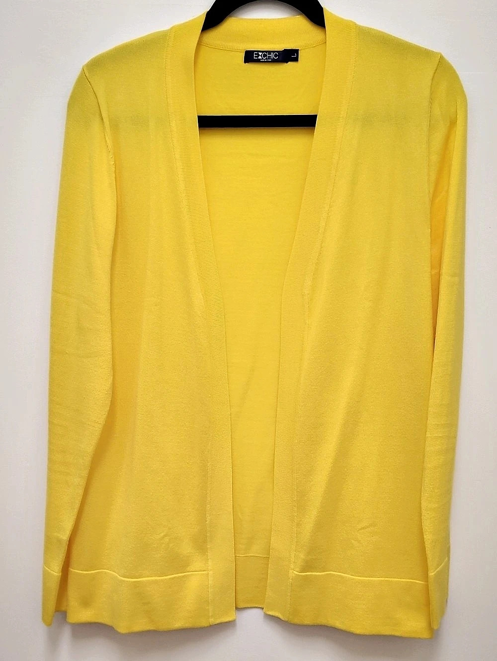 Yellow Open Front Cardigan Size Large Like New